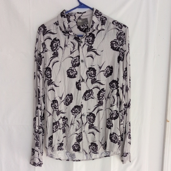 ASOS Tops - ASOS Floral Purple and Gray Women's Top Size Large